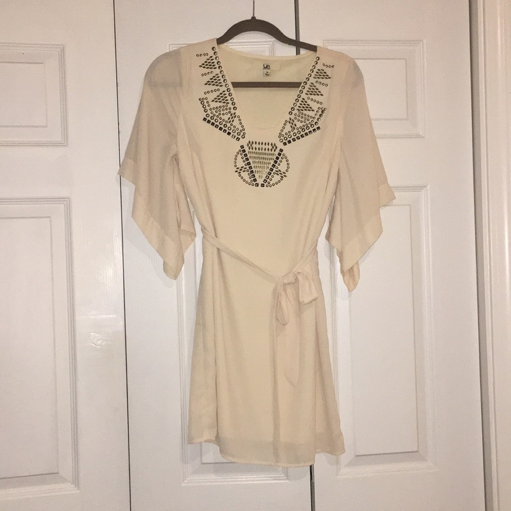 Cream Colored Studded Dress